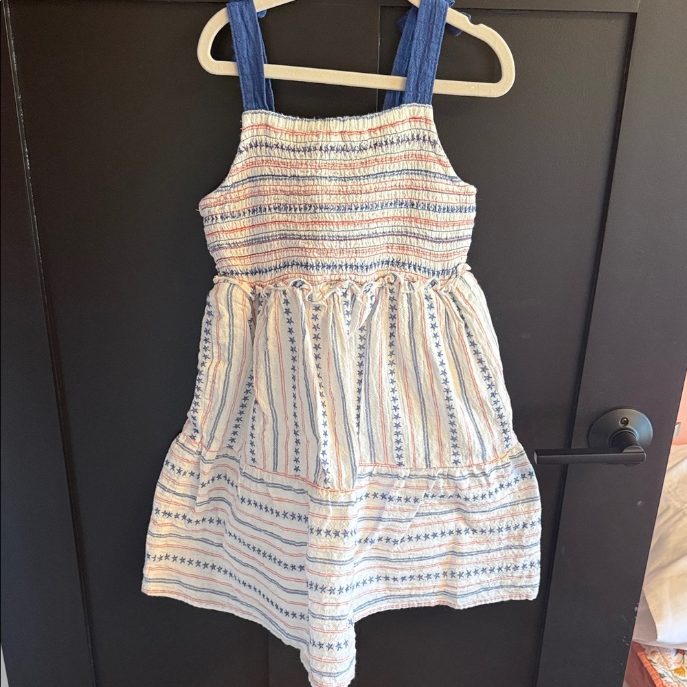 Cat & Jack Blue and White Striped Kids Dress